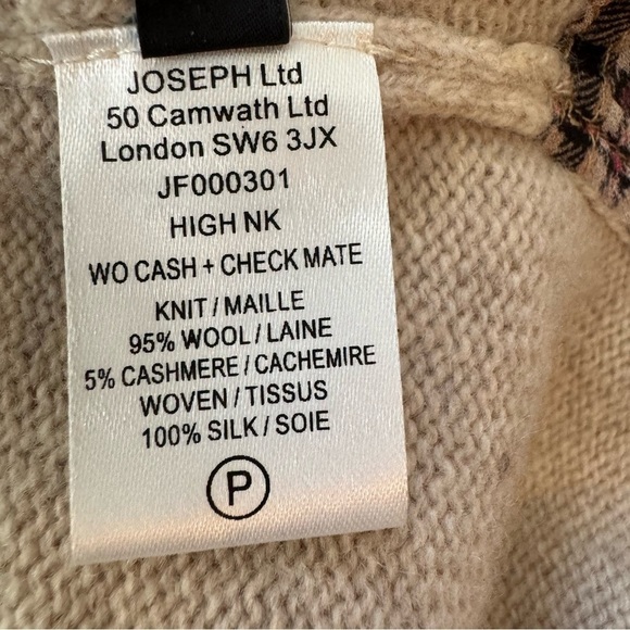 Joseph Elton Check Mate Sweater Wool Cashmere Medium - Picture 9 of 14
